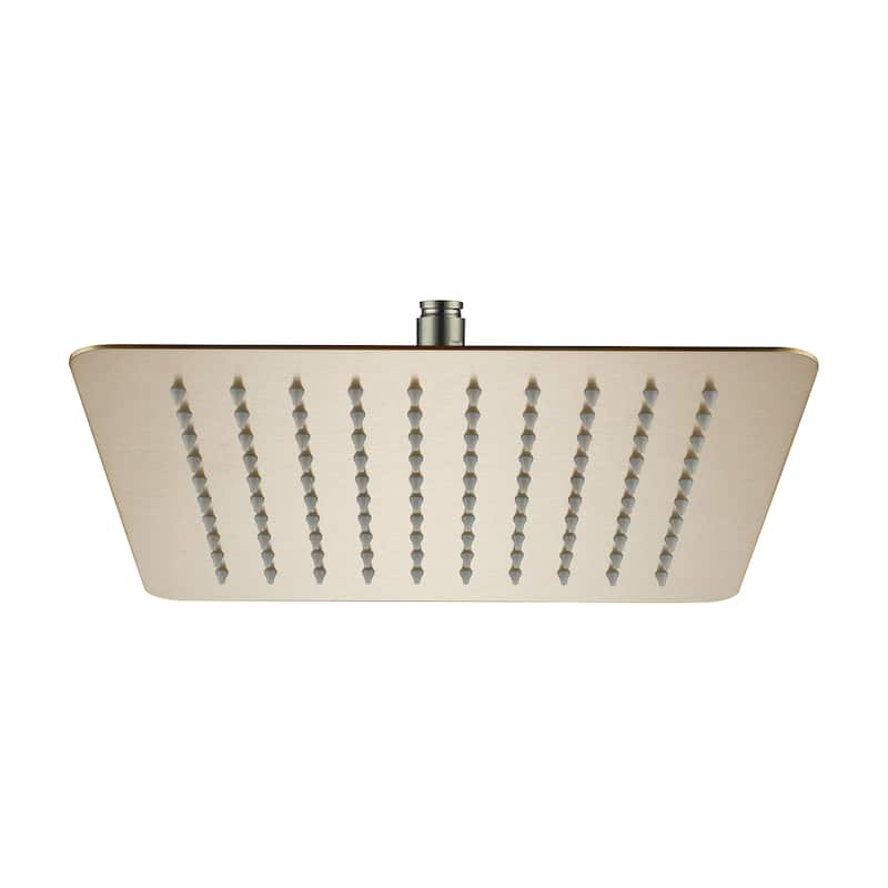 1-Spray Pattern with 2.5 GPM Square Ceiling Mount Rain Fixed Shower Head