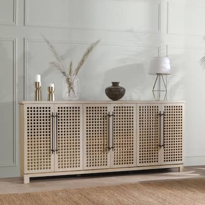 Classic Home Landon 6-Door Sideboard Buffet - 96Wx18Dx43H