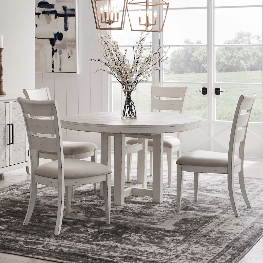 Liberty Furniture Backroads Pedestal Table and 4 Ladderback Side Chairs