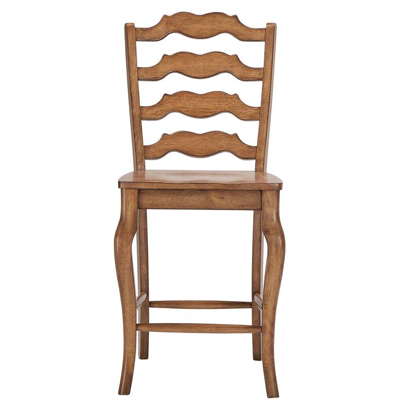 Eleanor French Ladder Back Wood Counter Chair (Set of 2) by iNSPIRE Q Classic