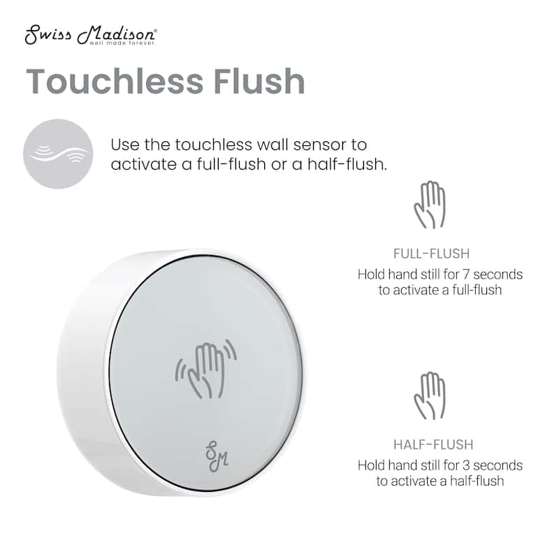 St. Tropez One-Piece Elongated Toilet, Touchless 1.1/1.6 Gpf - 26.77" x 14.69" x 31.02"