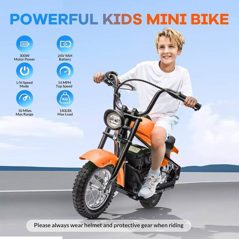 Electric Off-Road Motorcycle, Ride on Toy Dirt Bike for 13+ Kids Best Gift