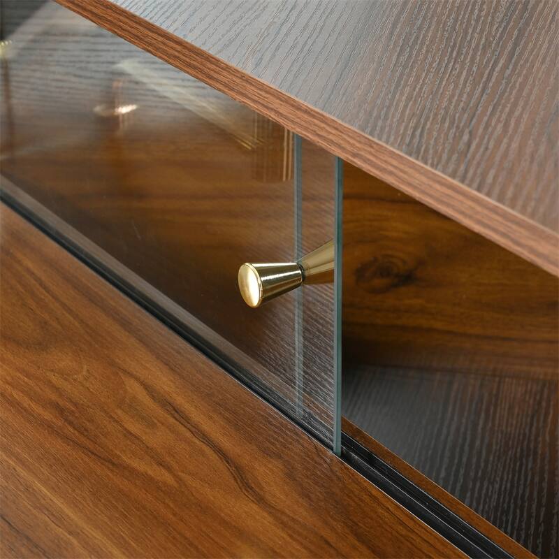Corner Makeup Vanity Desk With Mirror & LED Lights,Modern Vanity Set
