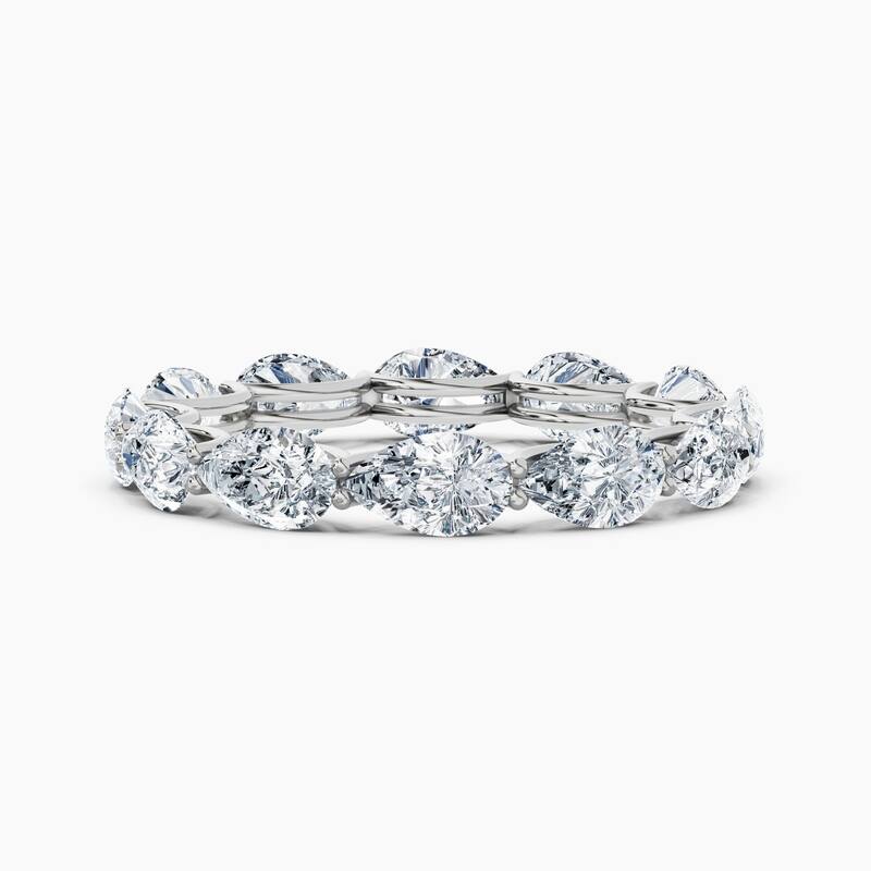 Auriya 14k Gold Pear East-West Lab Grown Diamond Eternity Band 1.70 - 6.75 ct. tw. (F-G, VS) - 3.60 ct. wt. - 8.5 - White