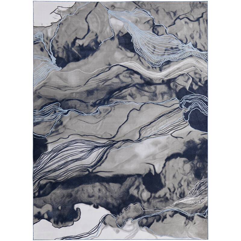 Grand Bazaar Javers Machine Made Abstract Modern Area Rug