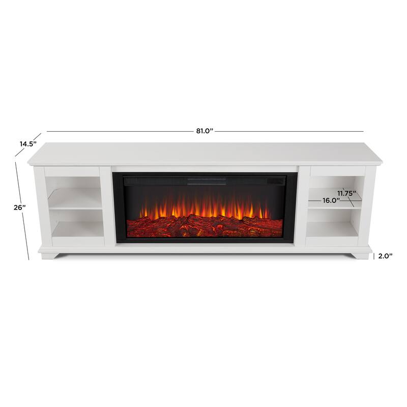 Benjamin 81" Landscape TV Stand Electric Fireplace by Real Flame