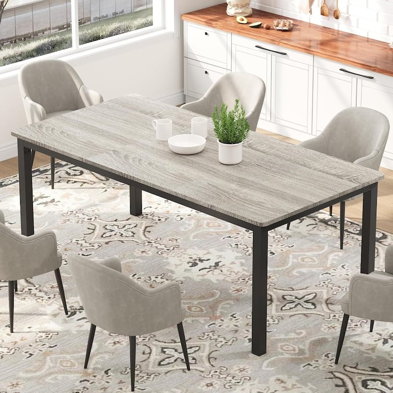 71 Inch Dining Table for Dining Room, Living Room - N/A - Grey