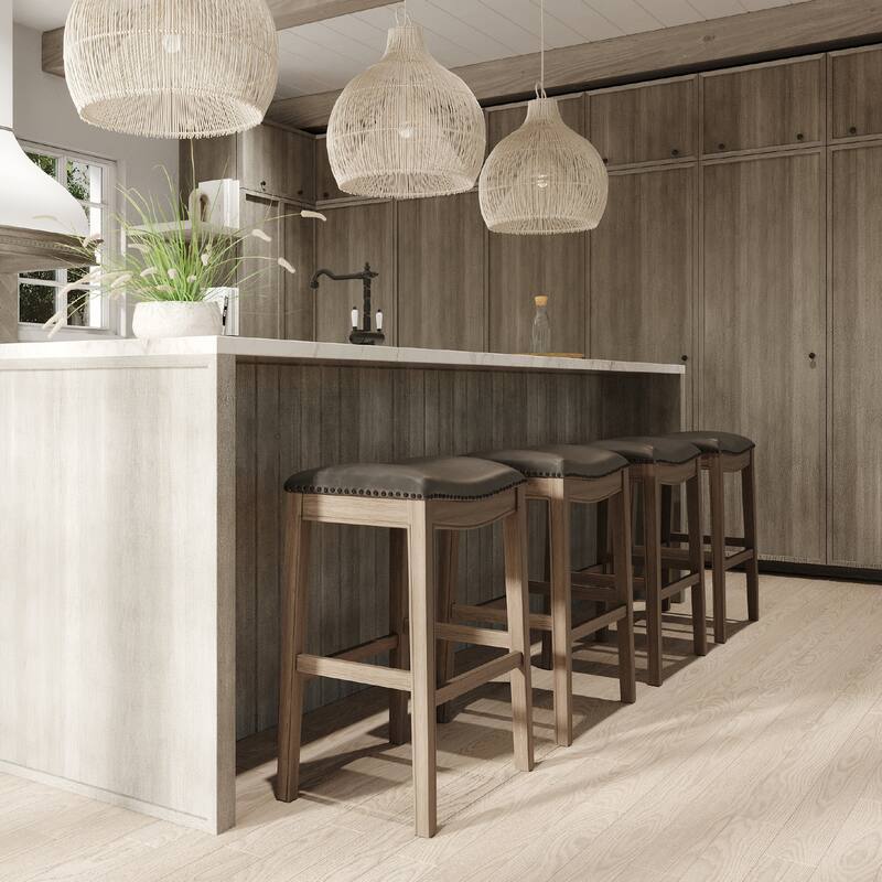 Maven Lane Adrien Saddle Kitchen Dining Stool