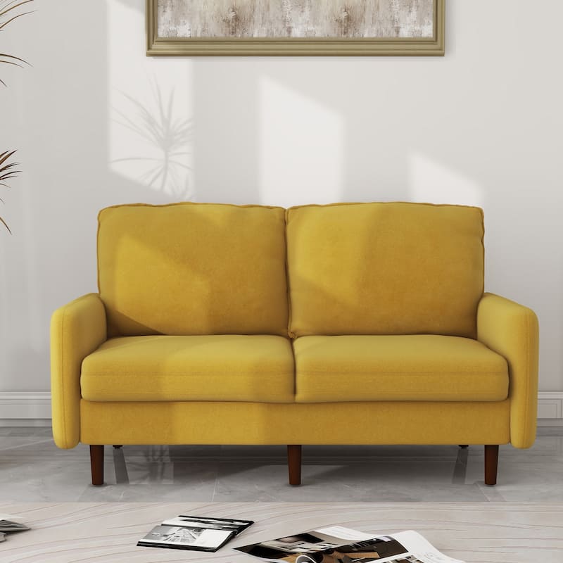 56.88" Modern Couch Velvet Loveseat Sofa for Living Room Furniture