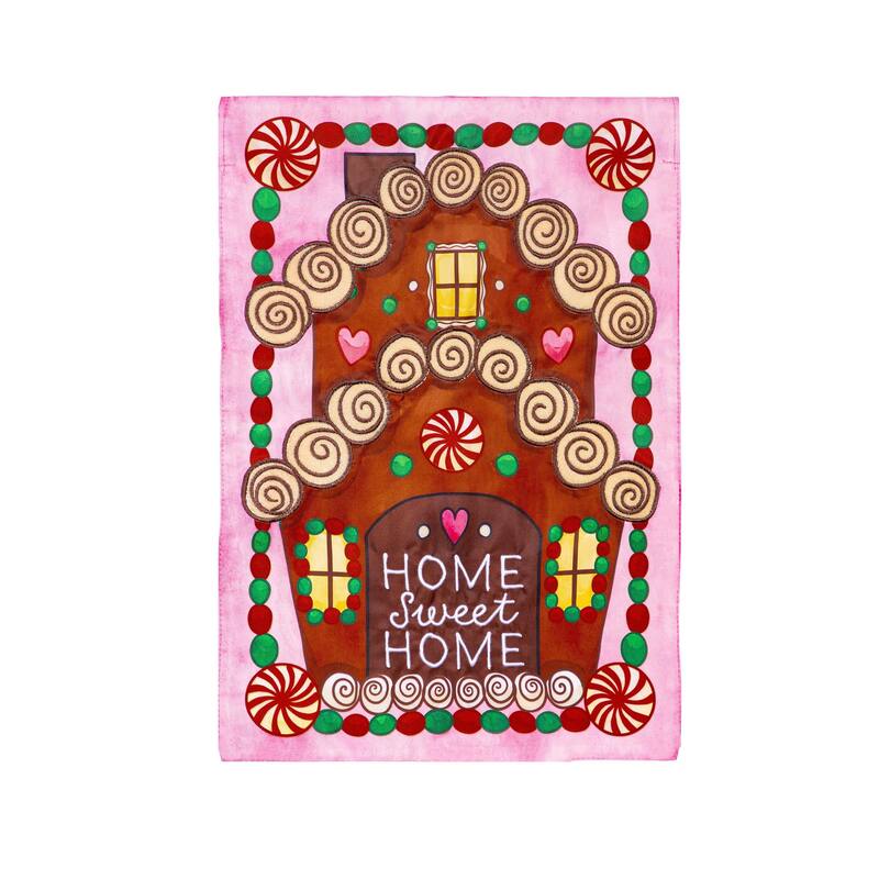 12.5 in. x 18 in. Home Sweet Home Applique Garden Flag