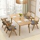 preview thumbnail 3 of 10, Costway Set of 2/4 Rattan Accent Chairs Fabric Dining Chairs Modern