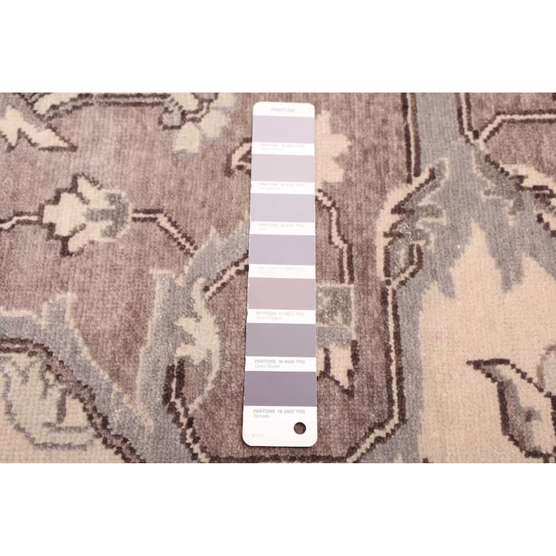 ECARPETGALLERY Hand-knotted Jules Sultane Grey, Taupe Wool Rug - 9'0 x 11'11