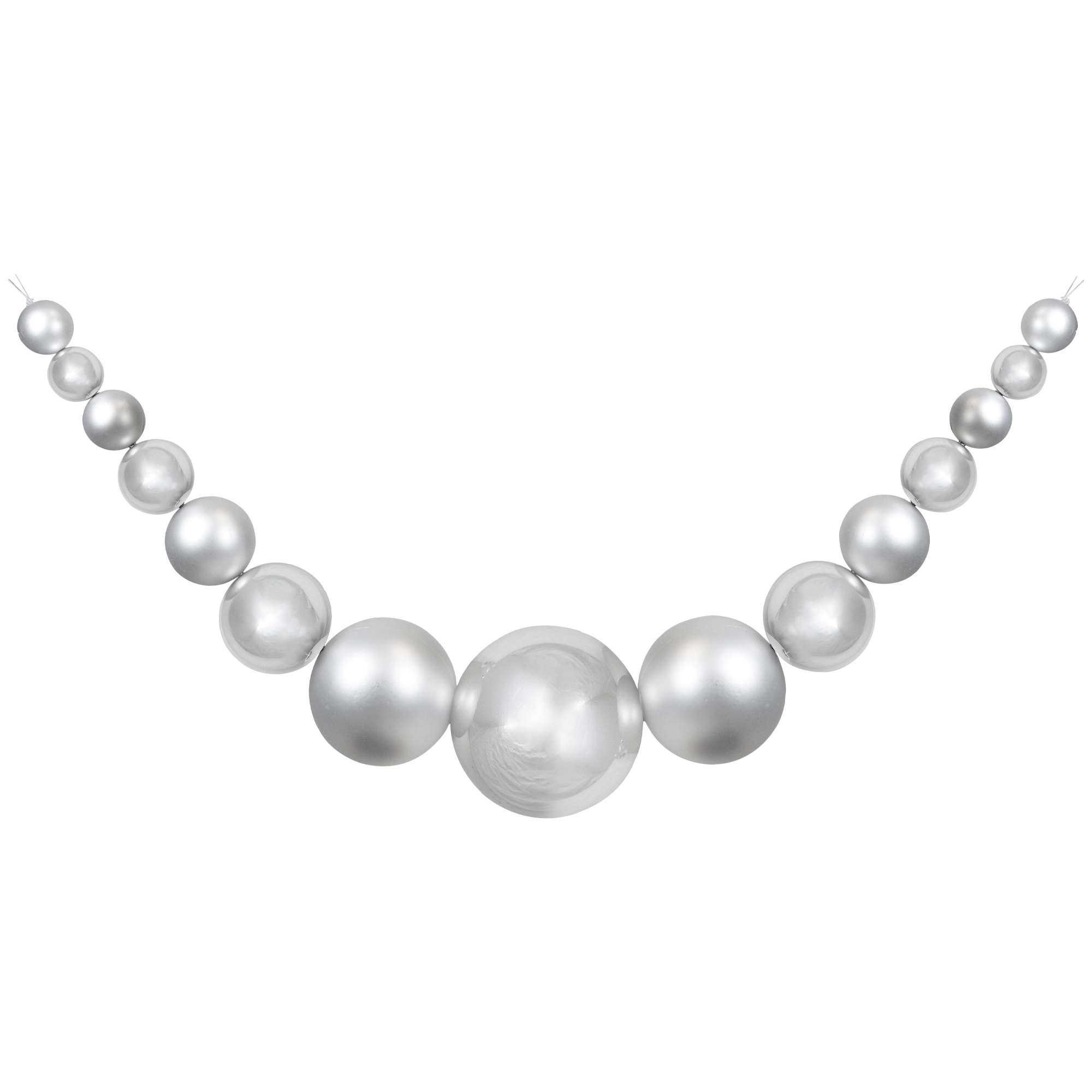 6' Shiny and Matte Shatterproof Ball Christmas Swag