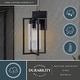 preview thumbnail 3 of 10, VAXCEL Kilbourne 13 in. H 1-Light Black Dusk to Dawn Sensor Outdoor Wall Sconce, Steel, Clear Glass Shade, LED Compatible