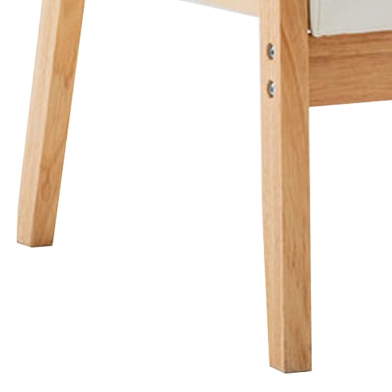 Brown/Beige Fabric Upholstered Wood Frame Dining Chair, Sturdy Dining Chair for Dining Rooms - 24.6