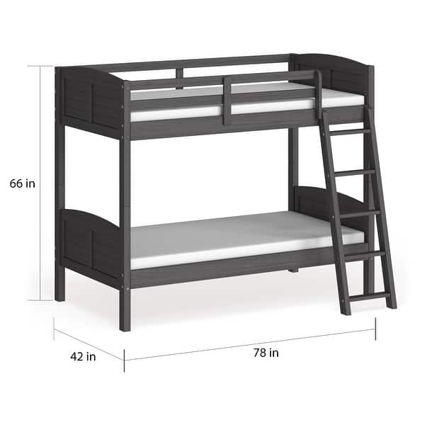 Twin over Twin Bunk with Case Goods