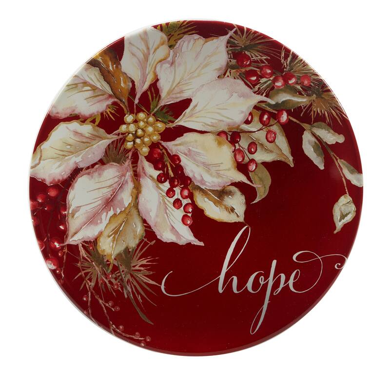 Certified International Winters Joy 9" Salad/Dessert Plates, Set of 4 Assorted Designs - 9-inch