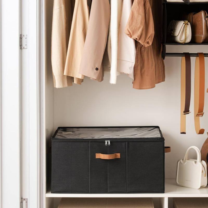 Shoe Organizer,Adjustable Dividers & Clear Cover