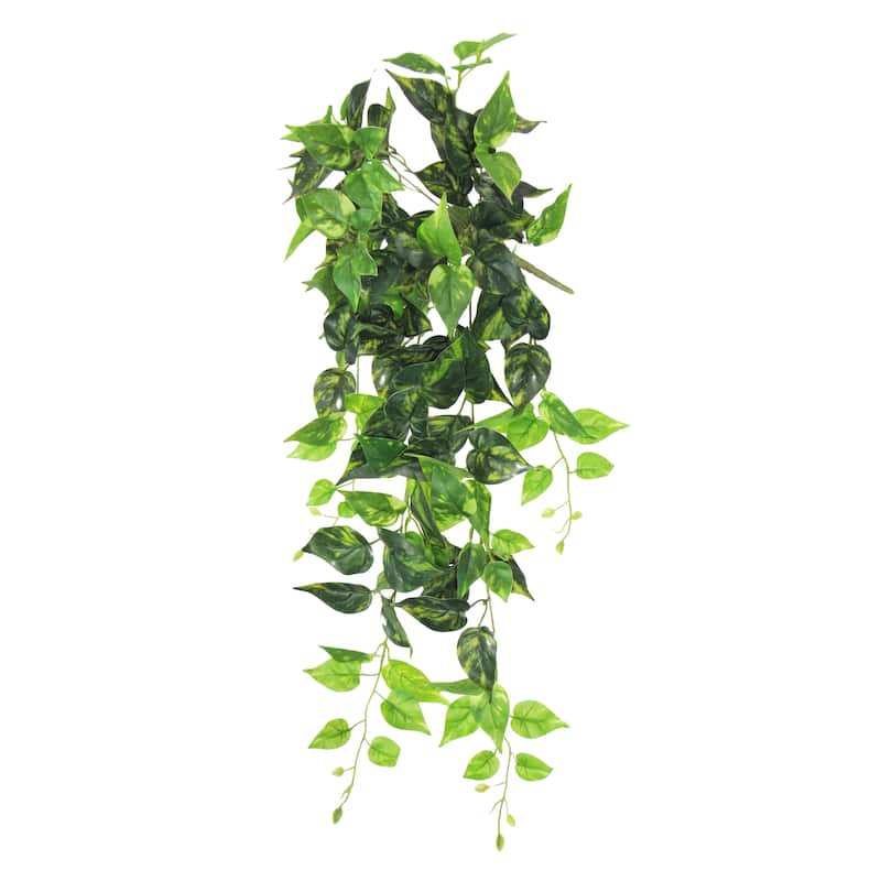 Artificial Pothos Ivy Leaf Vine Hanging Plant Greenery Foliage Bush 32in - 32" L x 12" W x 6" DP