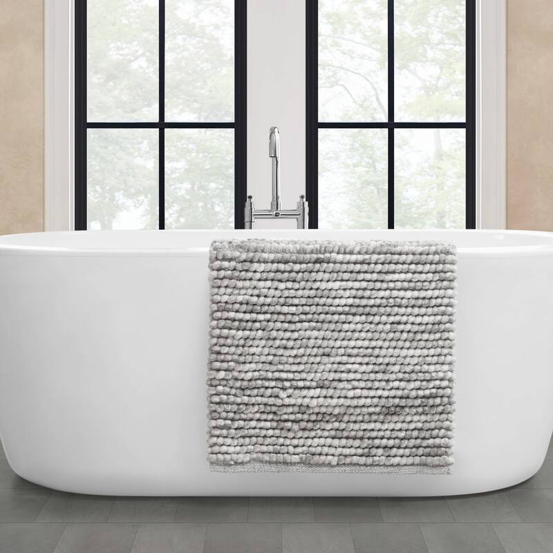 French Connection Space Dye Chunky Chenille Bath Rugs