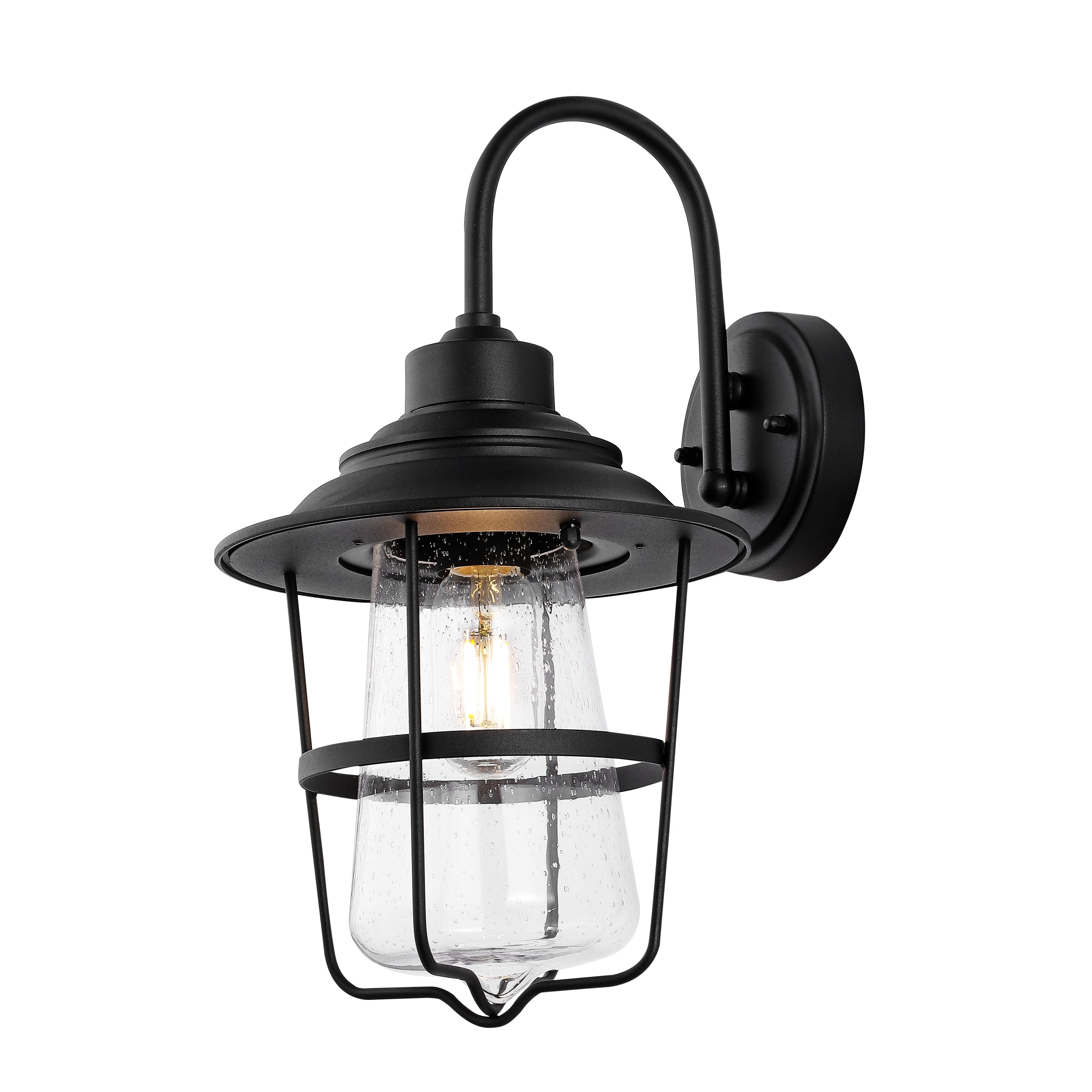 Safavieh Penber Outdoor Wall Sconce Set of 2 - Black, image size:3500x3500