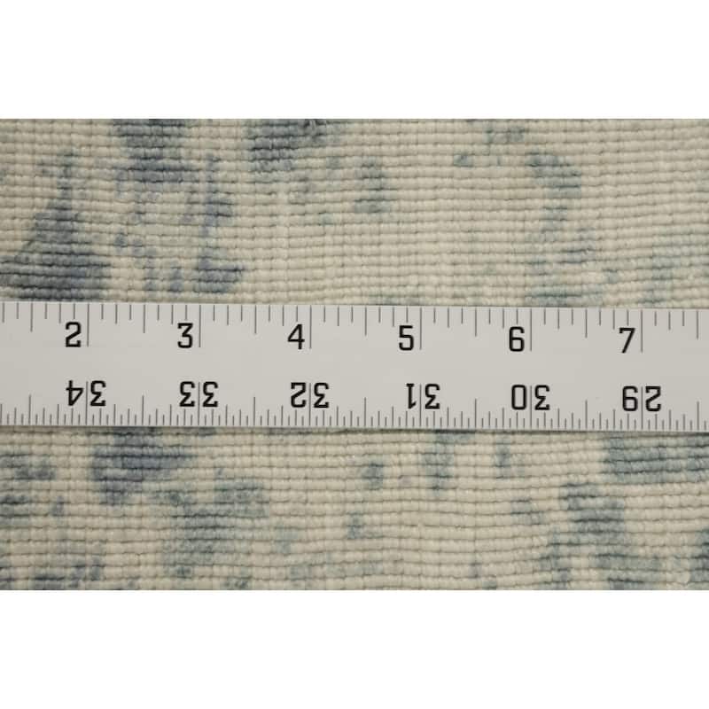 Hand Knotted Oriental Viscose Silk Carpet Modern Abstract Greys & Charcoal Abstract Area Rug - 8' 1'' X 5' 7''