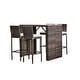 preview thumbnail 5 of 12, Teamson Home - Patio Bar Height Dining Set, Acacia Wood