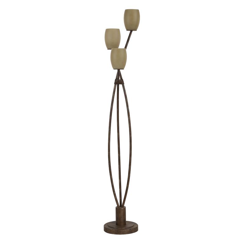 Everren Soan 65.0" Height Floor Lamps, Copper Bronze With Gold - Brown