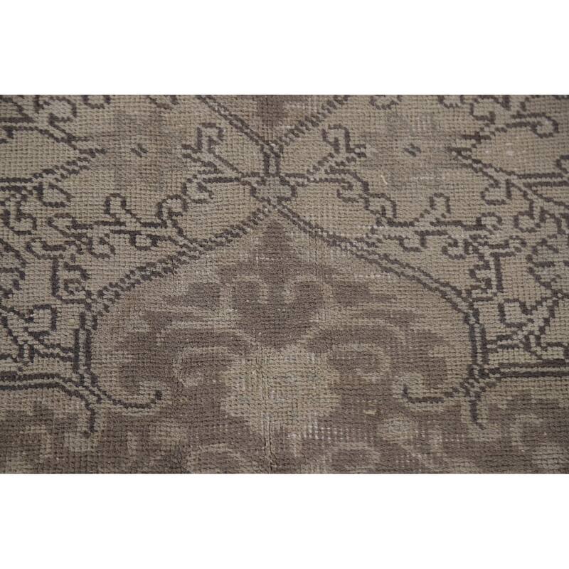 Hand Knotted Oriental 100% Wool Carpet Traditional Medallion Beige & Ivories Tabriz Area Rug - 12' 2'' X 9' 8''