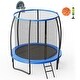 preview thumbnail 4 of 4, 8 Feet Recreational Trampoline with Basketball Hoop and Net Ladder - Onesize