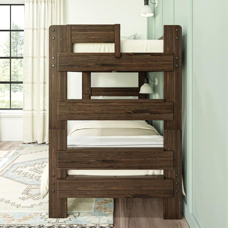 Max and Lily Farmhouse Twin over Twin Bunk Bed