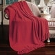 preview thumbnail 7 of 140, Knitted Tweed Couch Throw 50" x 60" - Chili Pepper