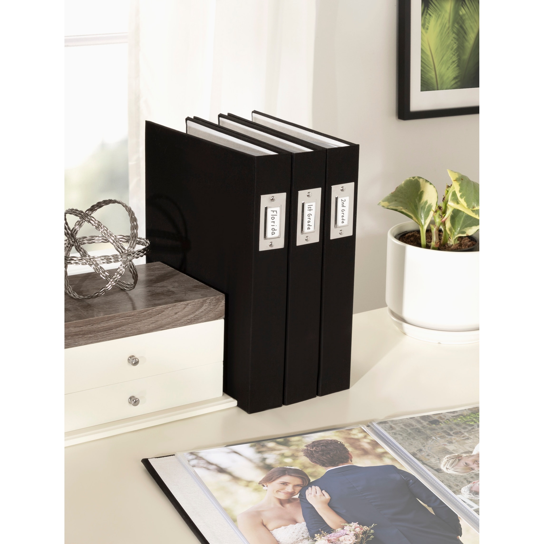 DesignOvation Cydney Set of 4 Fabric Photo Albums