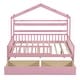 preview thumbnail 19 of 52, Wood House Bed with 2 Drawers, Kids Bed with Storage Shelf