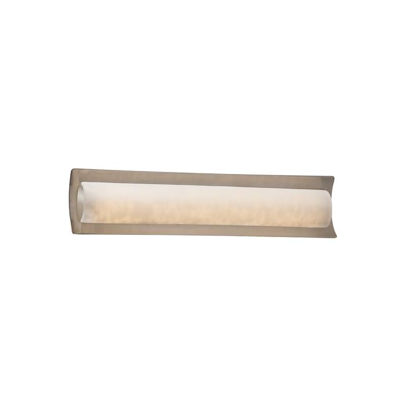 Justice Design Clouds Lineate 22-inch Brushed Nickel ADA LED Wall/ Bath bar