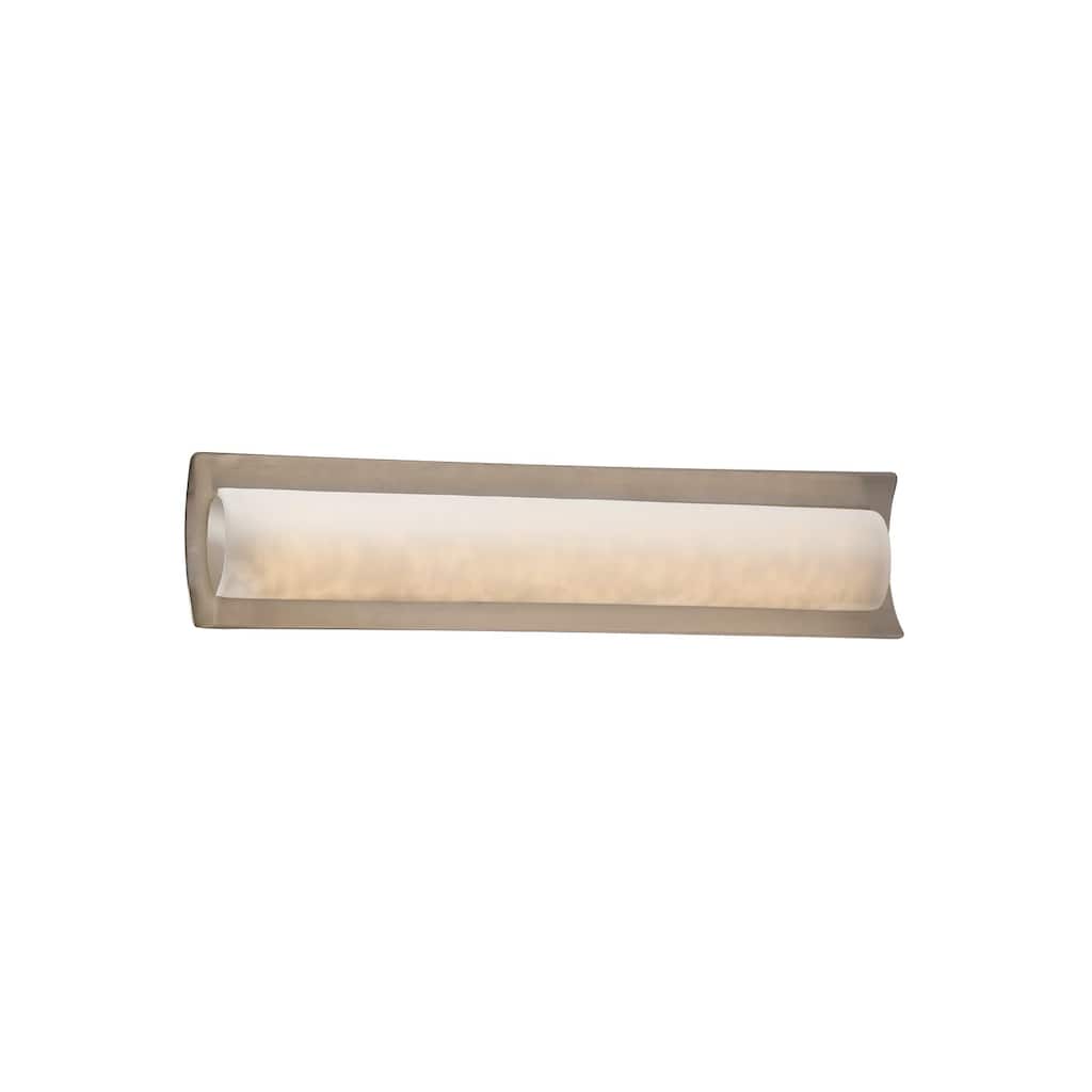 Justice Design Clouds Lineate 22-inch Brushed Nickel ADA LED Wall/ Bath bar