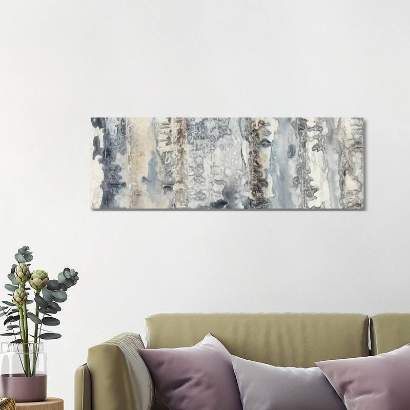 iCanvas "Neutral Strata I" by Jennifer Goldberger Canvas Print - 16x48x1.5