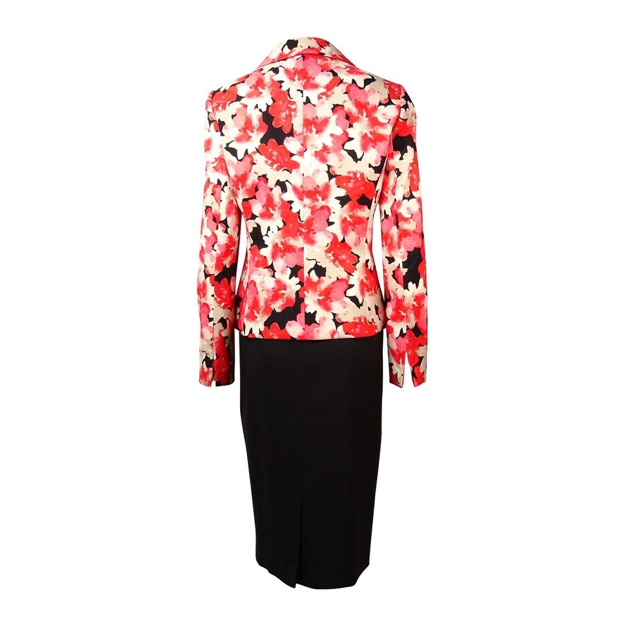 Shop Le Suit Women S City Blooms Floral Skirt Suit Cherry Multi