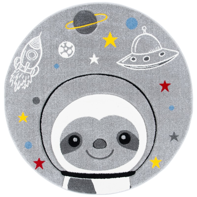 SAFAVIEH Carousel Kids Tatieana Sloth Astronaut Rug