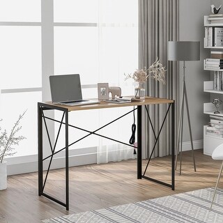 Writing Computer Desk Modern Simple Study Desk Industrial Style Folding ...