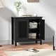 preview thumbnail 9 of 8, Anmytek Modern 2-Door Wood Black Kitchen Buffet Sideboard Accent Storage Cabinet with Adjustable Shelf