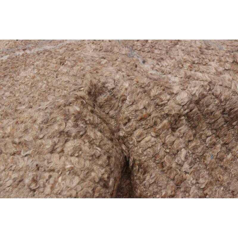 ECARPETGALLERY Hand-knotted Tangier Brown Wool Rug - 8'1 x 10'1