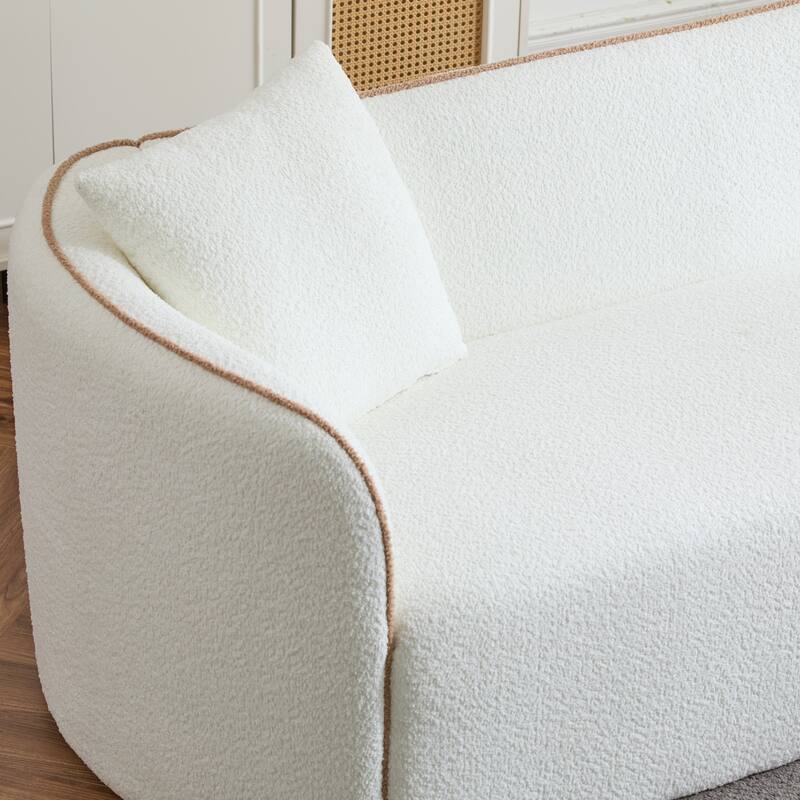 82" Fabric 3-Seater Sofa with Plush Cushions & 2 Pillows (900lb)