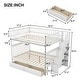 preview thumbnail 19 of 17, Full over Full Bunk Bed with Two Drawers and Storage Staircase,Cottage Style