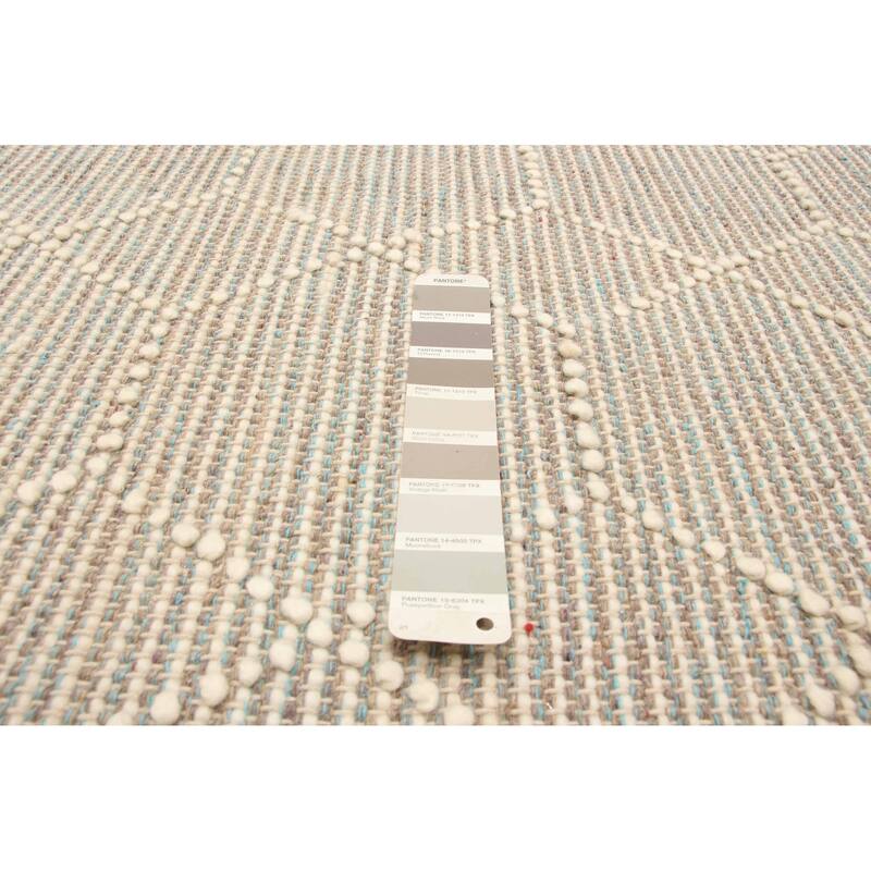 ECARPETGALLERY Braid weave Sienna Brown Wool Rug - 5'0 x 7'7