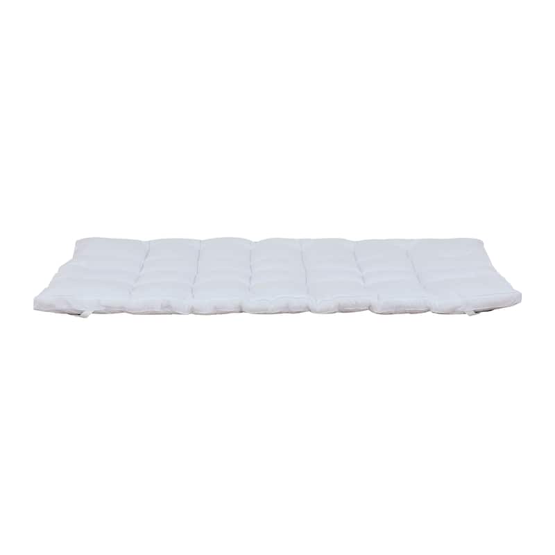 Artdeco Home 3 inch Polyester Twin Size Mattress Topper, White