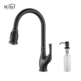 Summit Single Handle Pull Down Kitchen Sink Faucet with Soap Dispenser