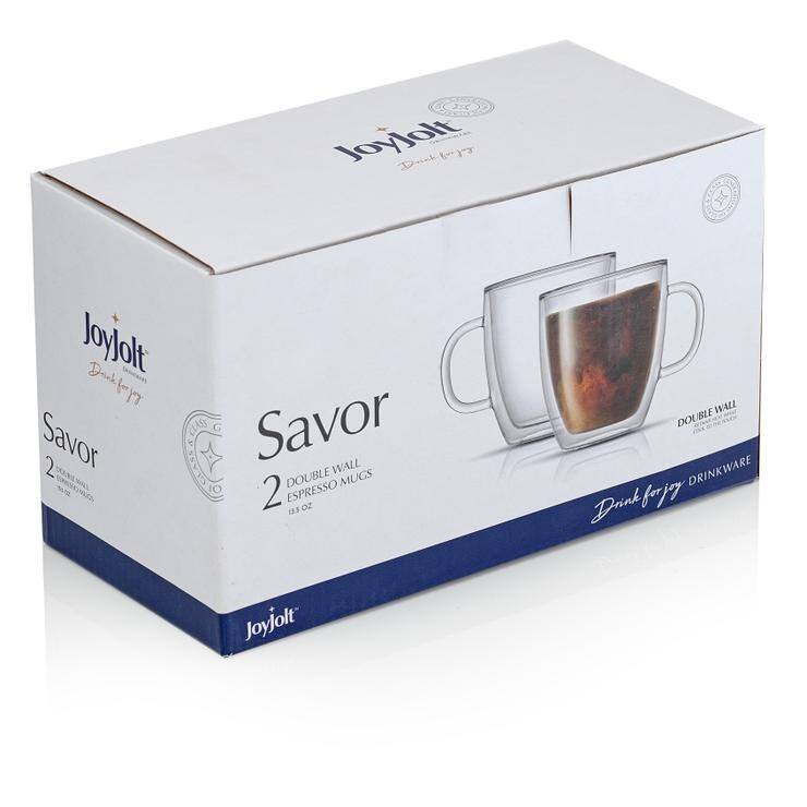 JoyJolt Double Wall Insulated Coffee Mug (Set of 2) 13.5 OZ