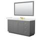 Option Dark Gray, Gold Trim, White Quartz Top