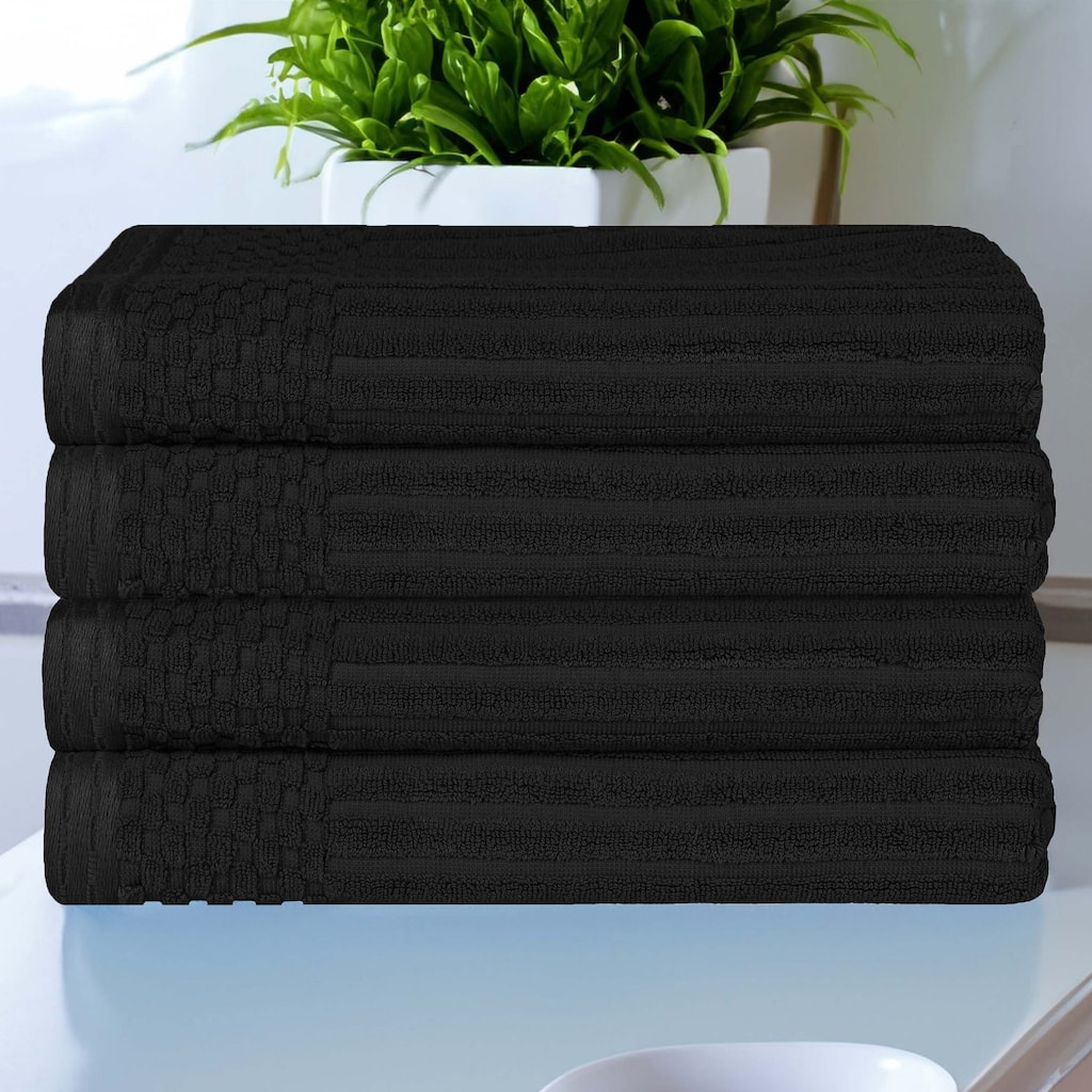 Superior Soho Ribbed Cotton Bath Towel Set
